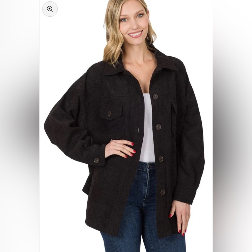 Zenana black corduroy shocket